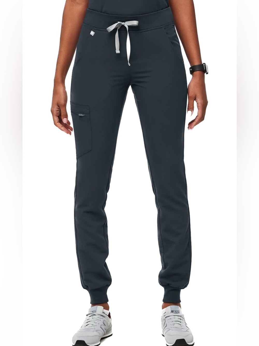 FIGS Rafaela Top (XS) and Zamora Jogger Pants (S) in Dark Harbor - Picture 2 of 9
